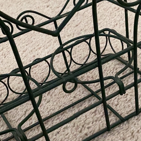 Cute very dark green heart pot holder with two small pots - Picture 4 of 4